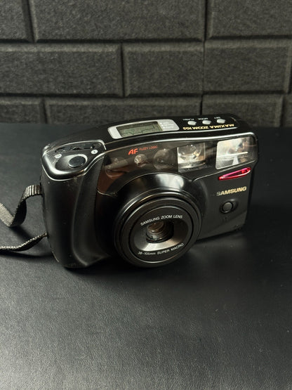 Samsung Maxima Zoom 105 35MM Camera With Case Film Tested