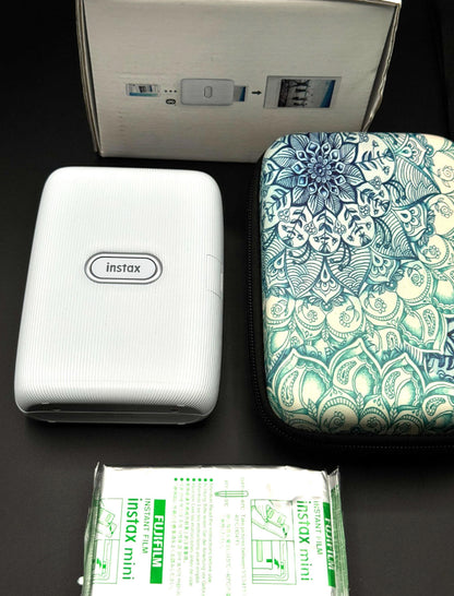 Instax Mini Link White Smartphone Printer - Boxed & Film & Case - Fully Working