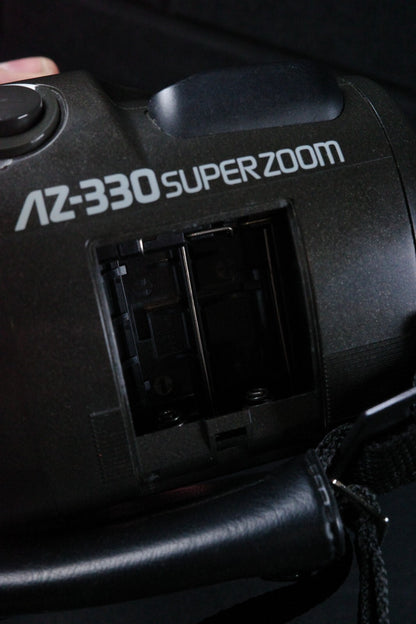 Olympus AZ-330 Superzoom Vintage 1990's 35mm Camera + Batteries - Working VGC