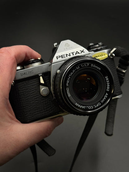 Vintage Pentax ME 35mm Film Camera + Pentax 50mm F1.7 Lens - Read Details (B160)