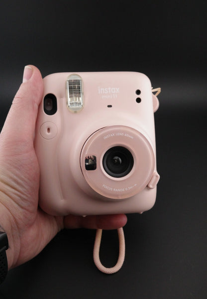 Fujifilm Instax Mini 11 Blush Pink Instant Film Camera - Film Tested & Working