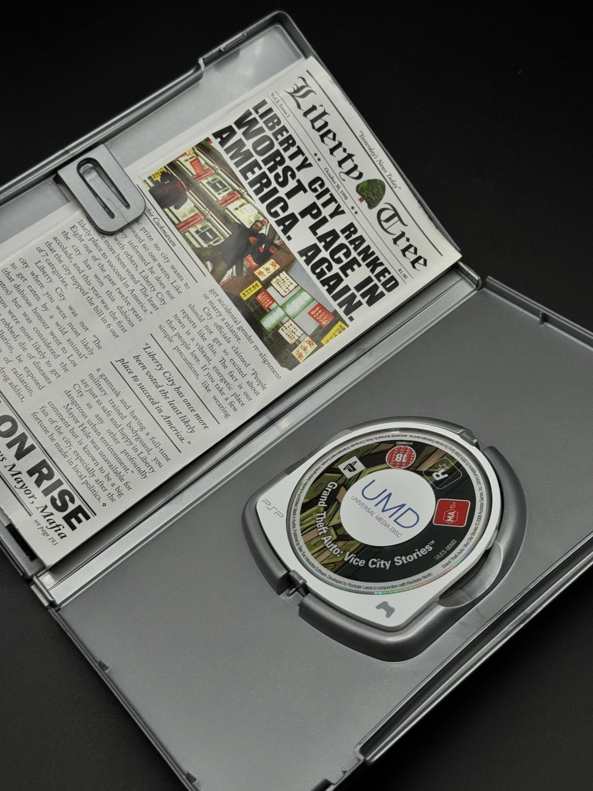 Grand Theft Auto: Liberty City Stories (Sony PSP, 2005) Video game & Manual