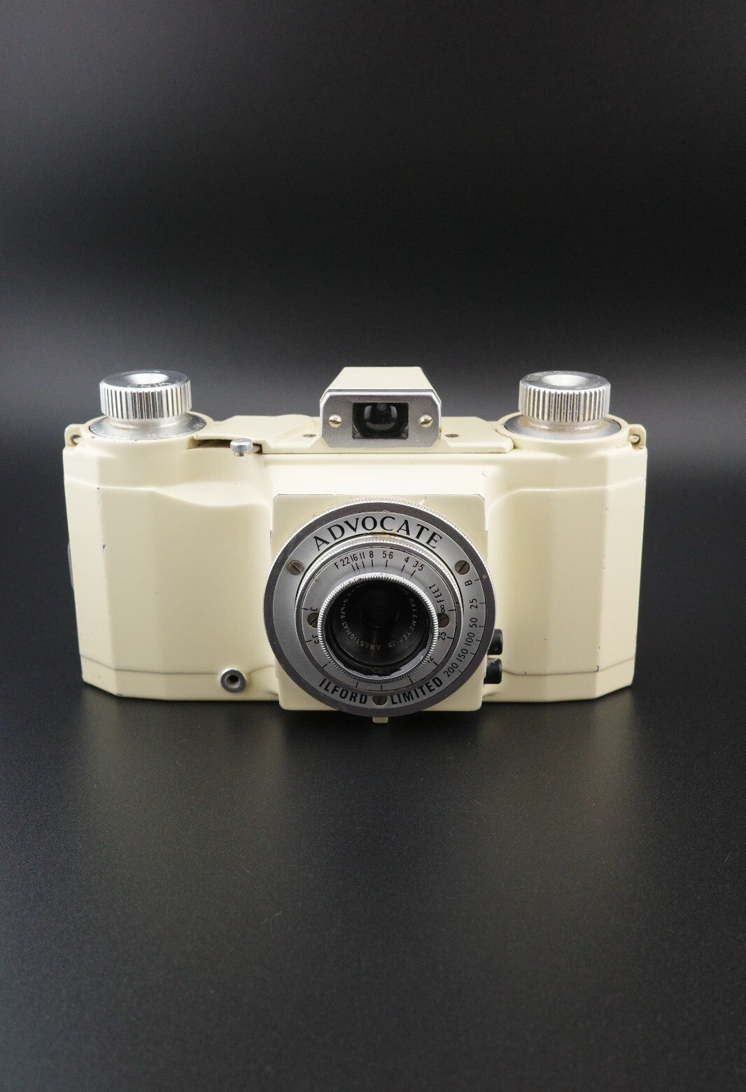 Ilford Advocate II Film Camera - White Enamel Die-Cast Aluminium -Read Details