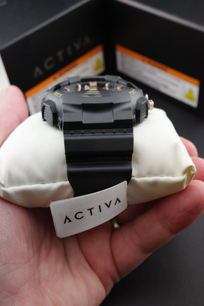 Brand New Boxed Activa Pixel X Invicta ACW498-003 Men's Digital Watch 50mm Black