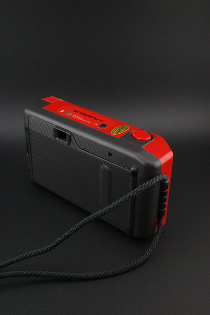 Canon Snappy S Red 35mm Point & Shoot Compact Film Camera Film Tested & Working