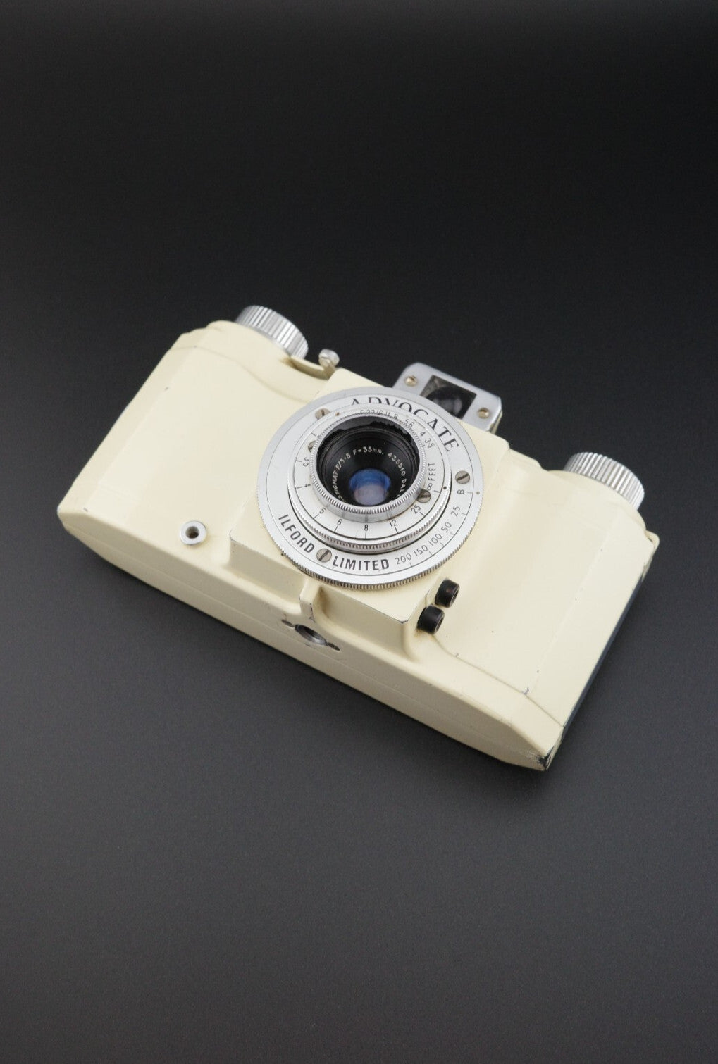 Ilford Advocate II Film Camera - White Enamel Die-Cast Aluminium -Read Details