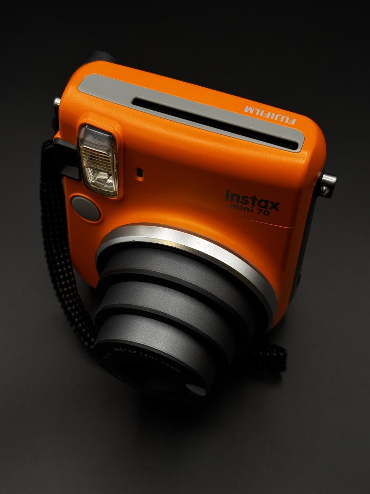 Fujifilm Instax Mini 70 Orange Instant Camera + Batteries & Film (Read Details)