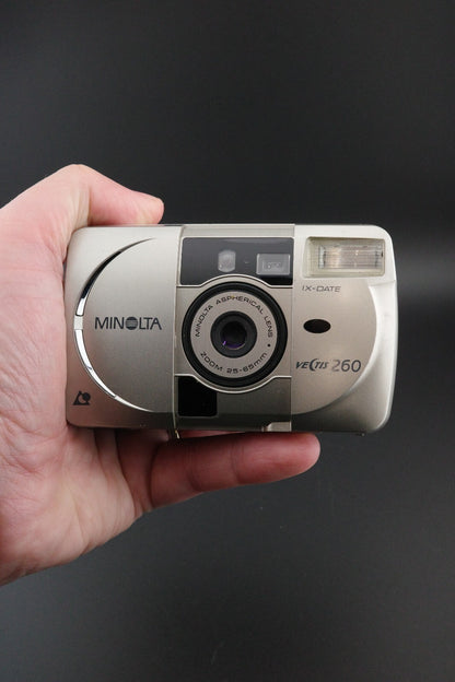 Minolta Vectis 260 Vintage APS Film Camera 25-65mm Zoom - Tested & Working