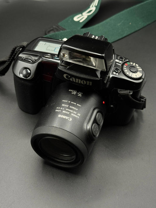 Vintage Canon EOS 100 35mm Film Camera + 35-80mm Power Zoom Lens - Working (O15)
