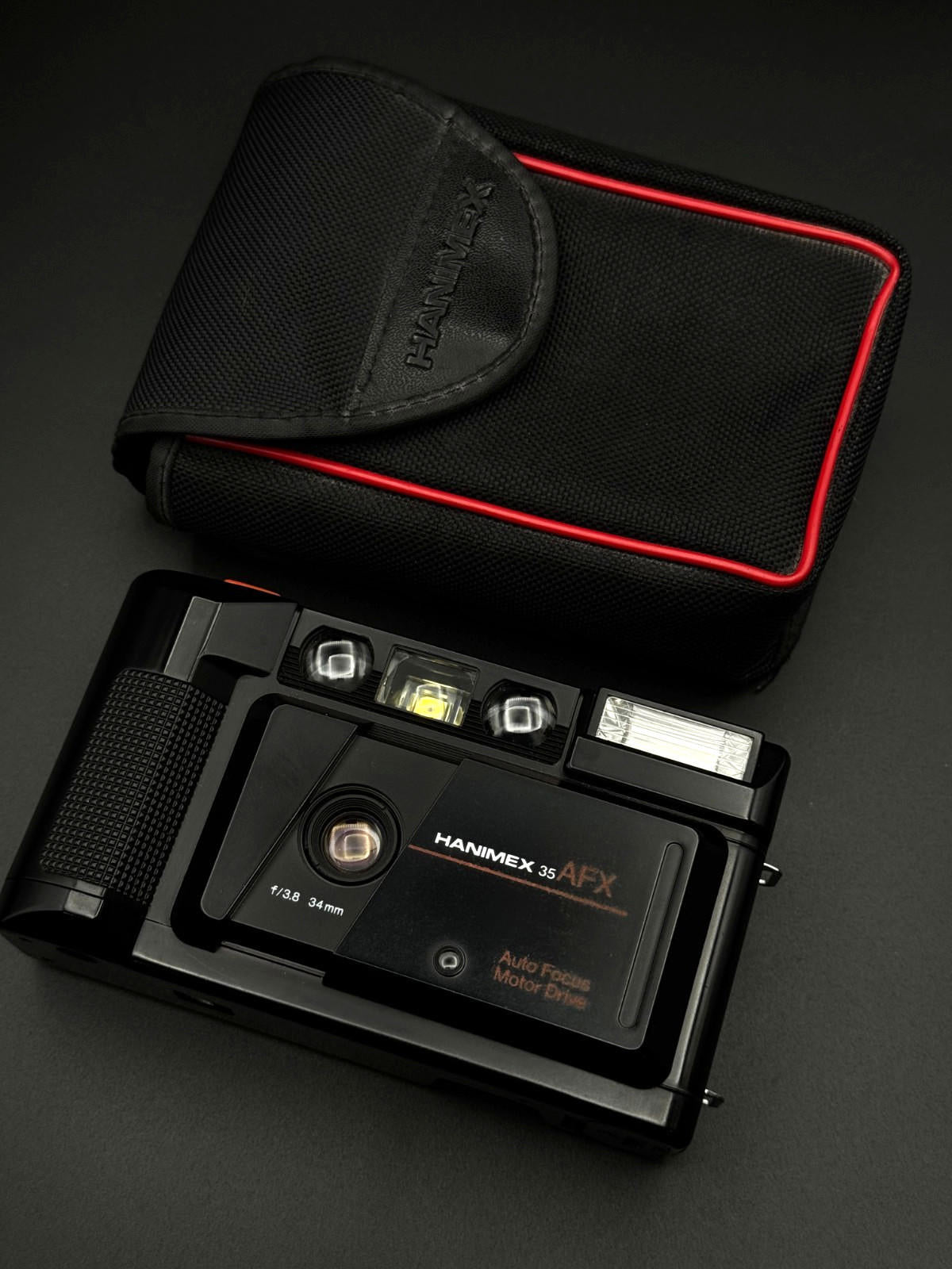 Hanimex Vintage Instant 35mm Film Camera AFX Black & Case  - Tested and Working