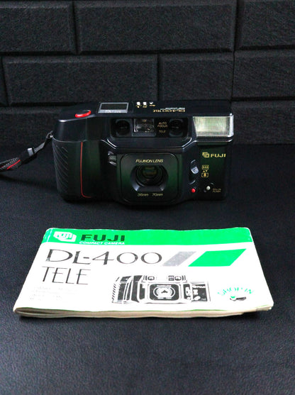 Fuji DL-400 Tele Point & Shoot With 35mm Film Camera - Boxed, Working (Fungus)