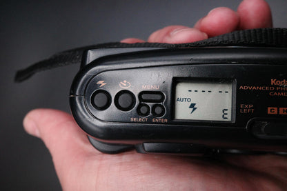 Kodak Advantix 4100ix Zoom APS Film Camera Black Tested & Working