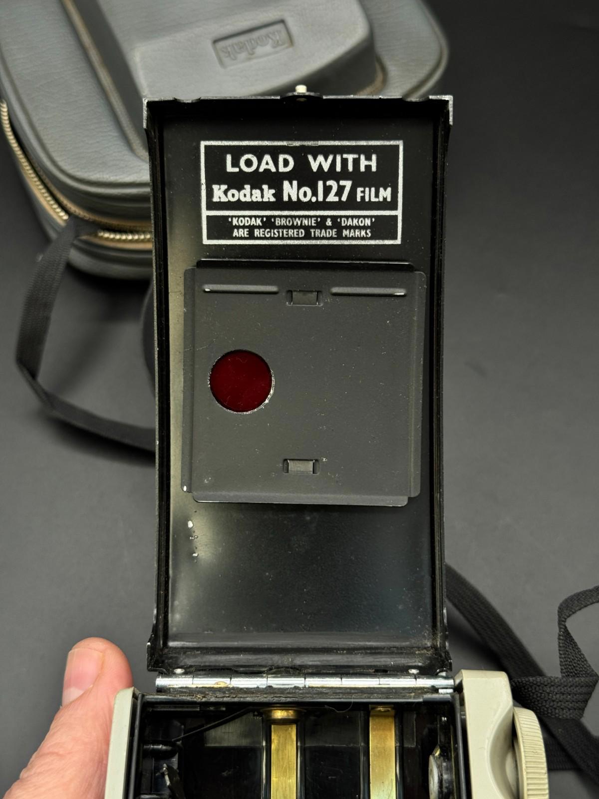 Kodak Brownie 44A 127 Vintage 1960's Film Camera & Case  - Faulty (D279)