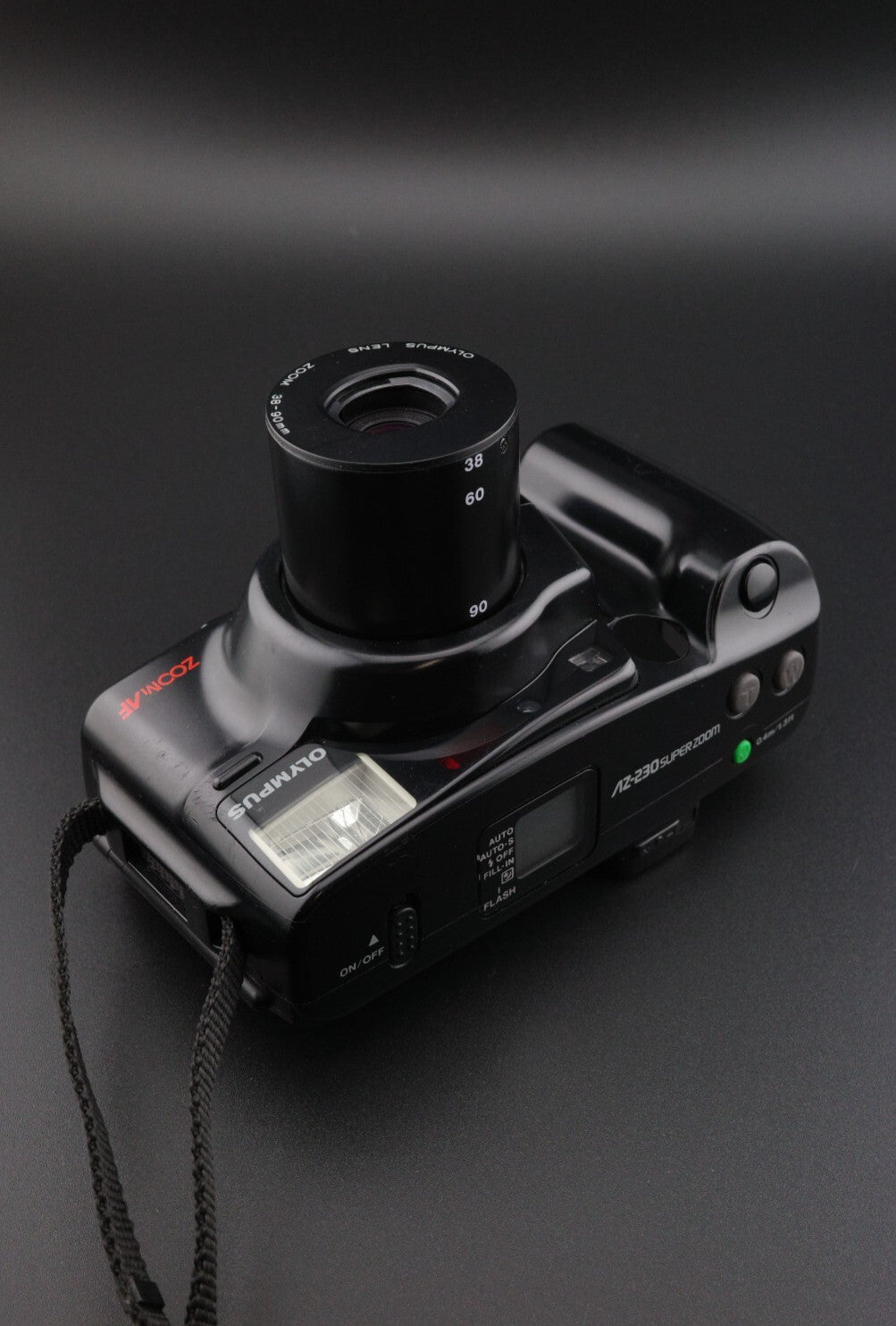 Olympus AZ-230 Superzoom 35mm Film Camera 38-90mm Autofocus - Tested & Working
