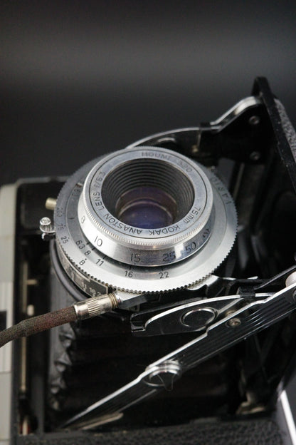 Kodak 66 Model II Vintage 1950's 120 Film Folding Camera + Case Tested & Working
