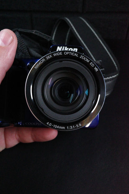 Nikon Coolpix L810 16.1MP Blue Digital Bridge Camera 26x Optical Zoom - Working