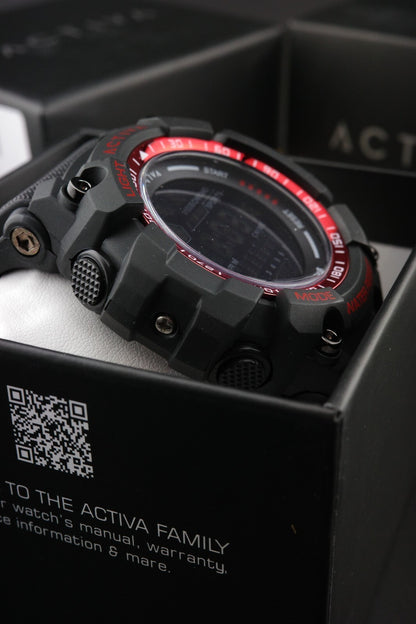 Activa X Invicta ACW8020-015 Men's Digital Watch 56mm Black - Brand New & Boxed