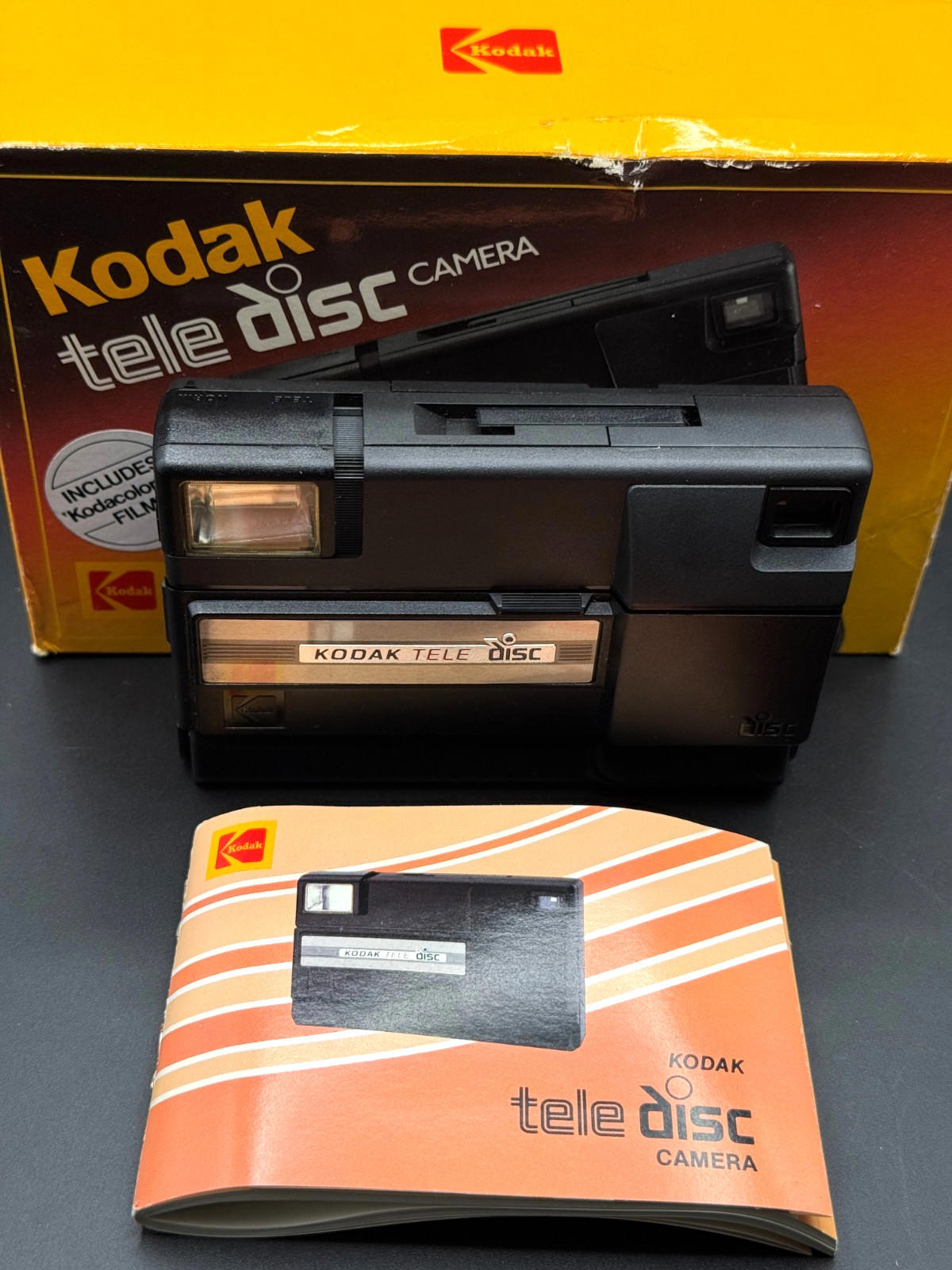 Vintage 1980's Kodak Tele Disc Camera - Boxed & Fully Working With Instructions