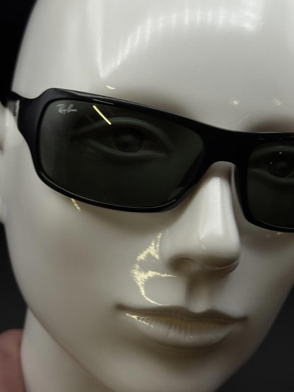 Ray Ban 4075 Men's Wraparound Sunglasses With G15 Glass Lenses