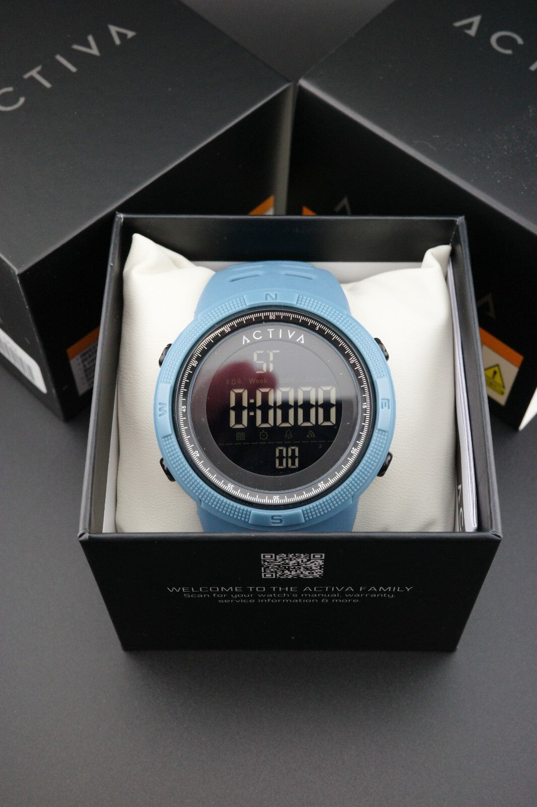 Activa X Invicta ACW1915-002 Men’s Digital Watch 50mm Light Blue - New & Boxed