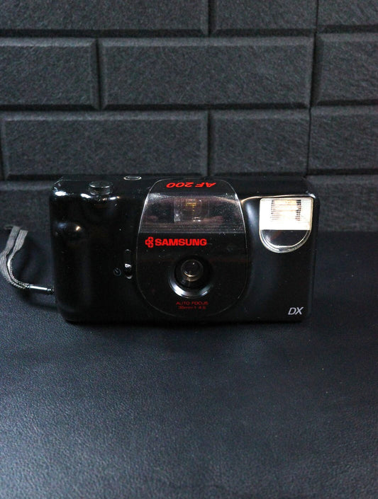 Samsung AF-200 Vintage 1990's 35mm Film Point + Shoot Camera - Tested & Working
