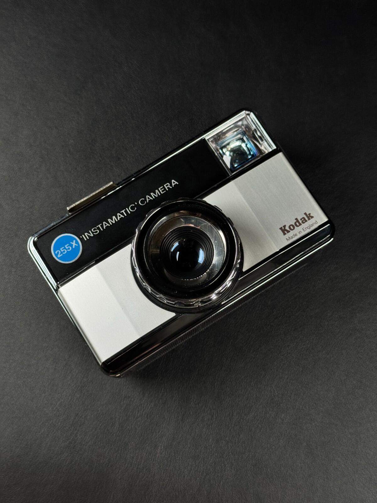 Kodak Instamatic 255X Vintage 1970's 126 Film Camera + Case - Tested & Working