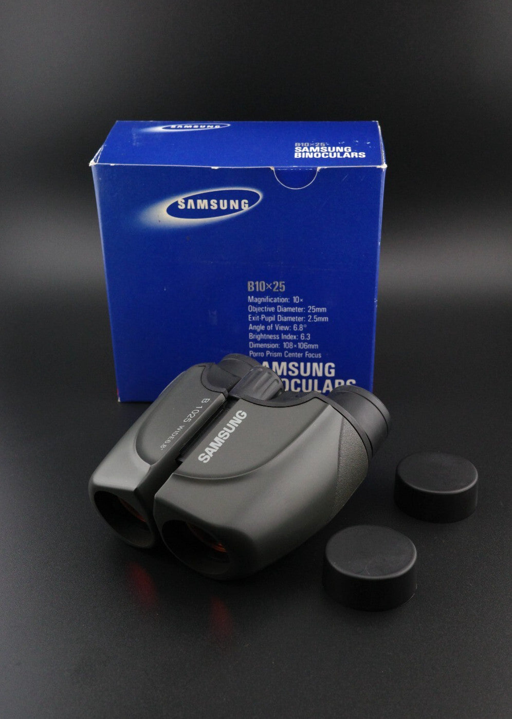 Boxed Samsung B1025 Wide Angle 10x25 Compact Binoculars with Case - Working