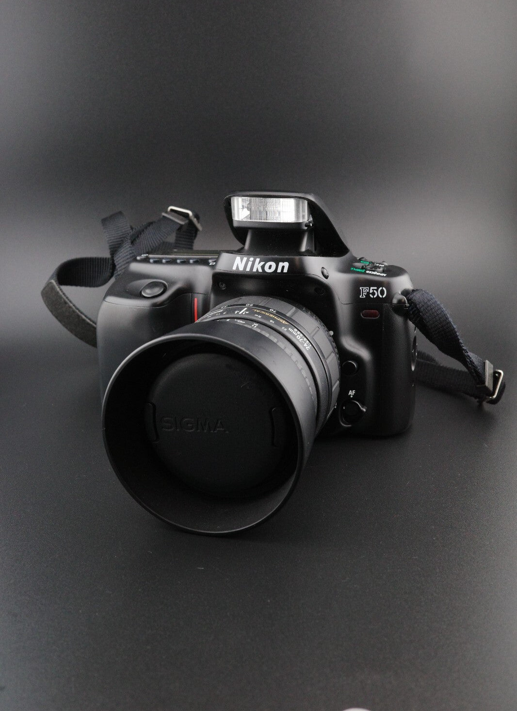 Nikon F50 35mm SLR Camera + Sigma 24-70mm - Film Tested & Working - Read Details
