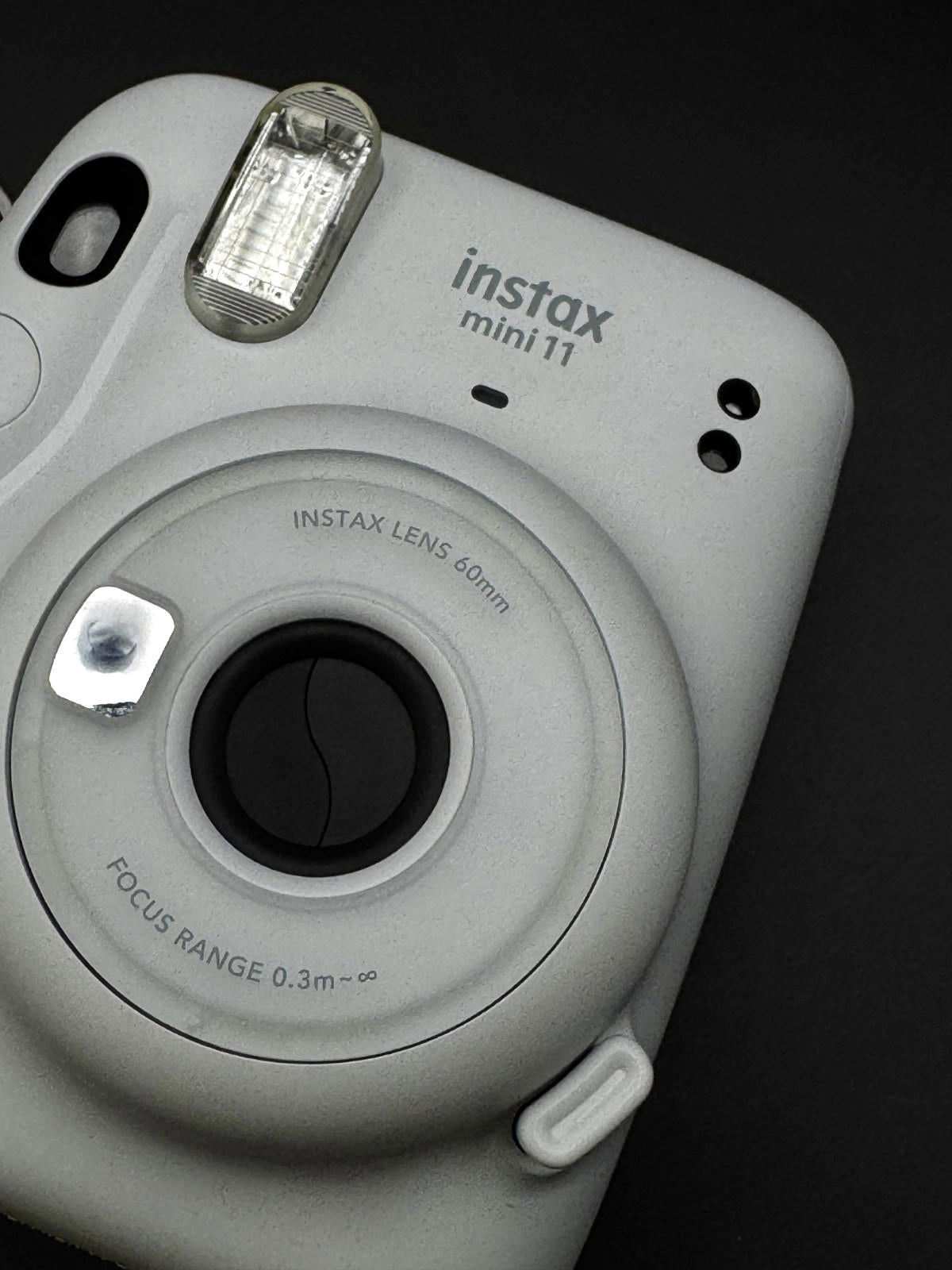 Fujifilm Instax Mini 11 Instant Camera Ice White & Leather Case - Fully Working