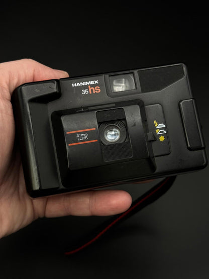 Hanimex 35HS Vintage 35mm Compact Film Camera Black 33mm Lens - Tested & Working
