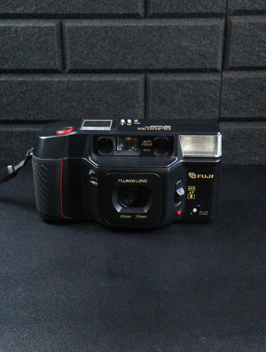 Fuji DL-400 Tele Point & Shoot With 35mm Film Camera - Boxed, Working (Fungus)
