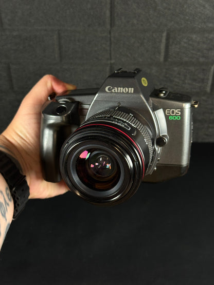 Canon EOS 600 SLR 35mm Film Camera + Zeiss Jenazoom Super 28-70mm Lens - Working
