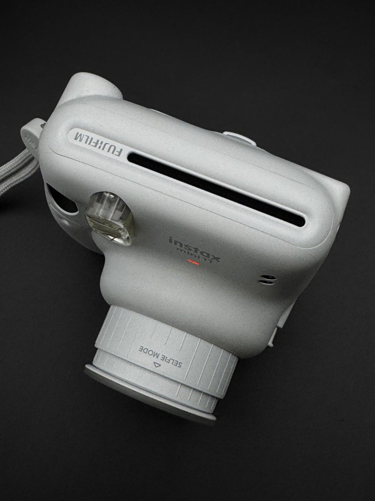 Fujifilm Instax Mini 11 Instant Camera Ice White & Leather Case - Fully Working