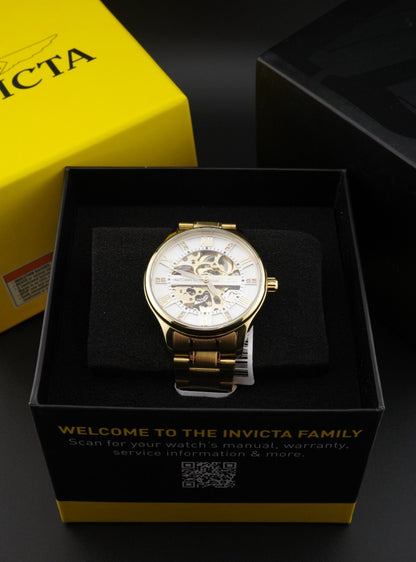 Invicta Objet D Art 69116 Men’s Automatic Watch 40mm Gold Skeleton - New & Boxed