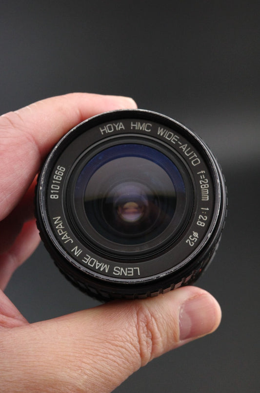 Vintage HOYA HMC Wide-Auto 28mm f2.8 Lens Pentax K Mount - Tested & Working