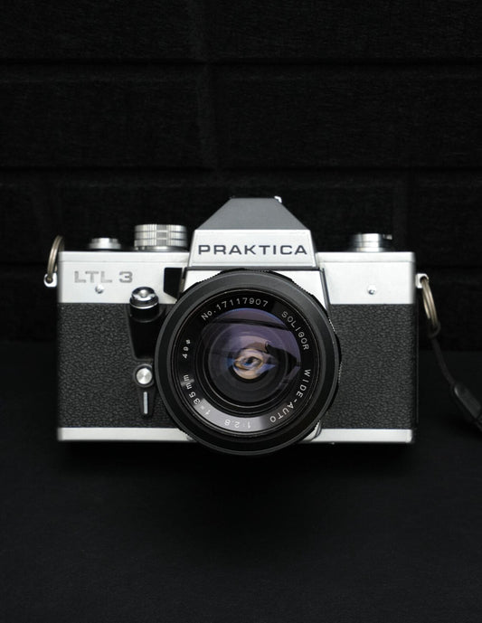 Praktica LTL Vintage 1970's 35mm SLR Film Camera + Soligor 35mm 2.8 - Working