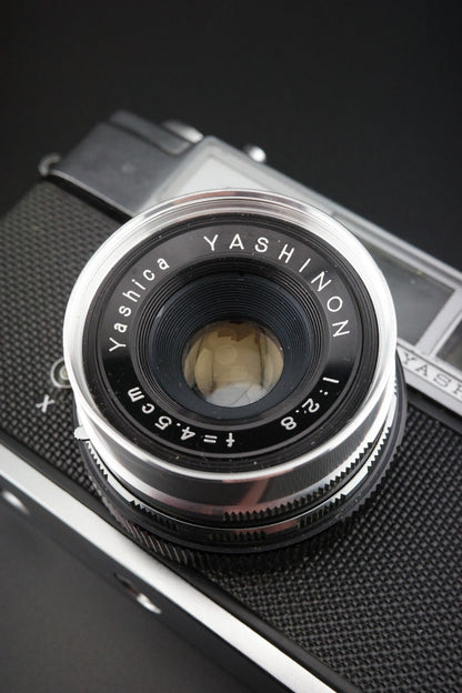 Yashica J Vintage 1960's 35mm Rangefinder Camera + Case - Faulty, Spares Repair