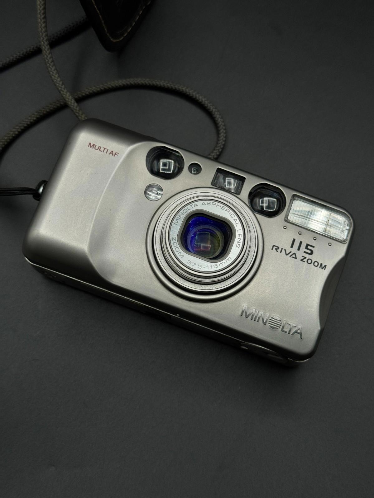 Vintage 1990's Minolta Riva Zoom 115 Compact 35mm Film Camera - Working (M133)