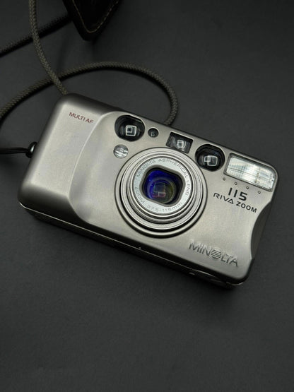 Vintage 1990's Minolta Riva Zoom 115 Compact 35mm Film Camera - Working (M133)