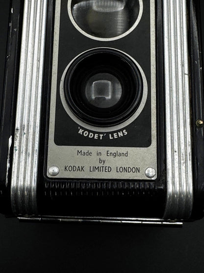 Vintage 1950s Kodak Duaflex II 620 Film Box Camera & Leather Case - Working