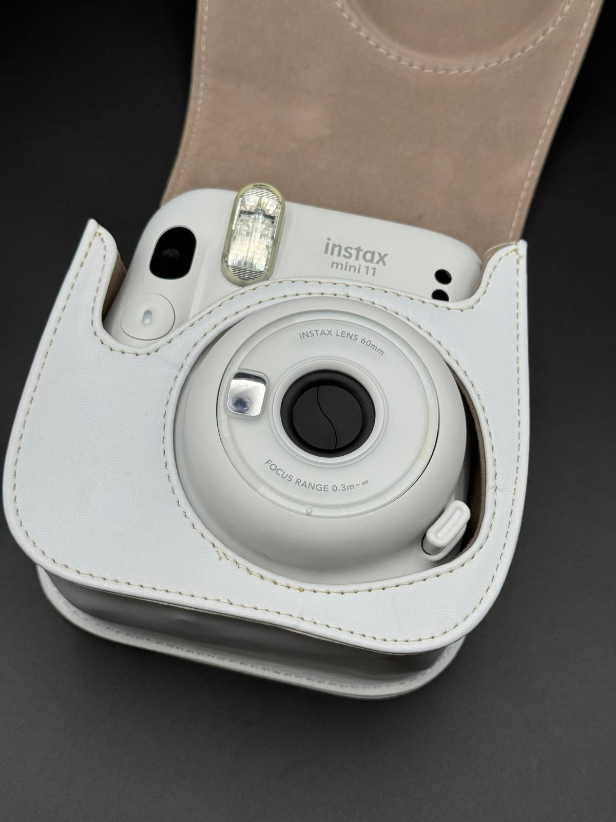 Fujifilm Instax Mini 11 Ice White Instant Camera + Case, Film & Batteries