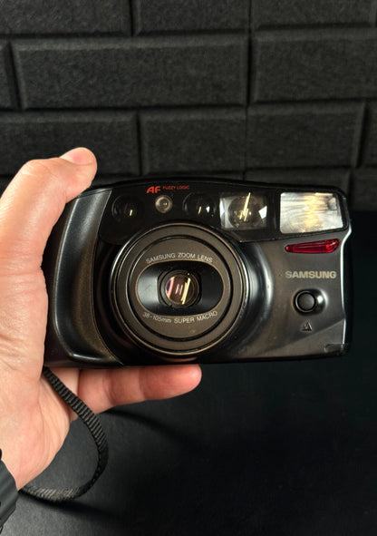 Samsung Maxima Zoom 105 35MM Camera With Case Film Tested
