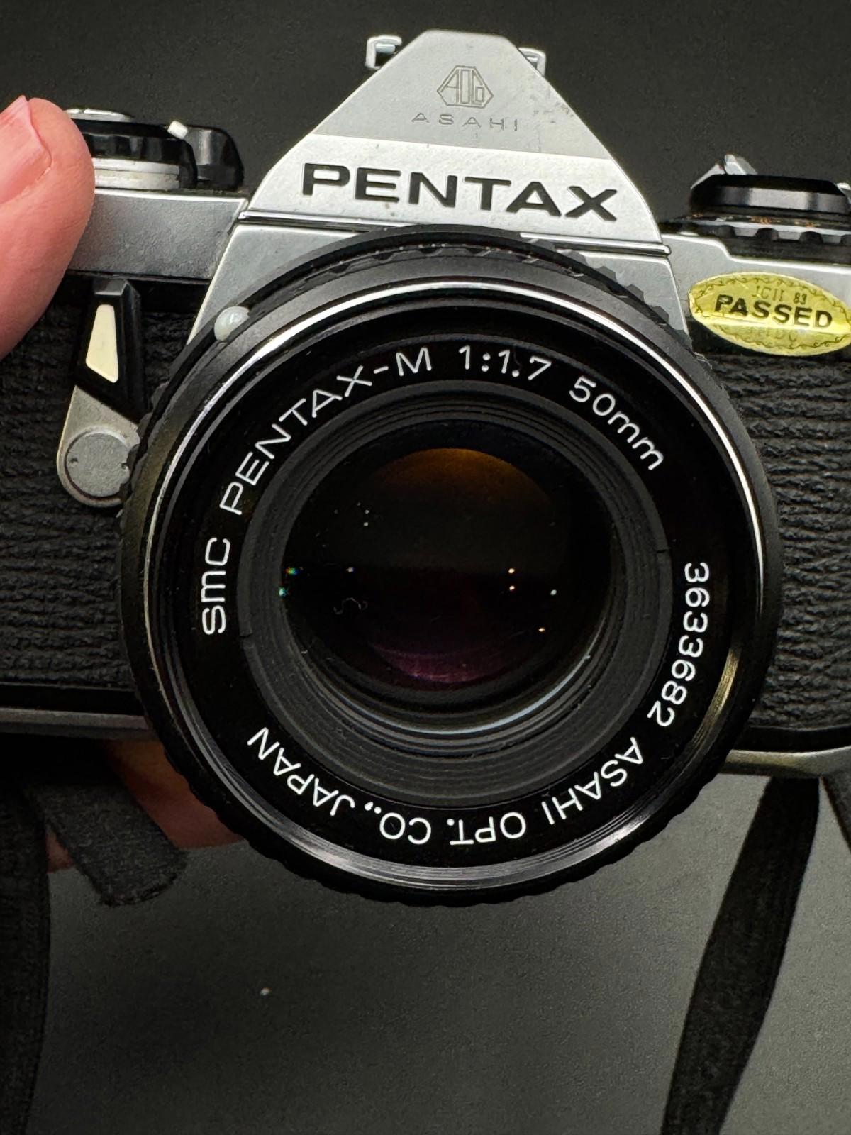 Vintage Pentax ME 35mm Film Camera + Pentax 50mm F1.7 Lens - Read Details (B160)