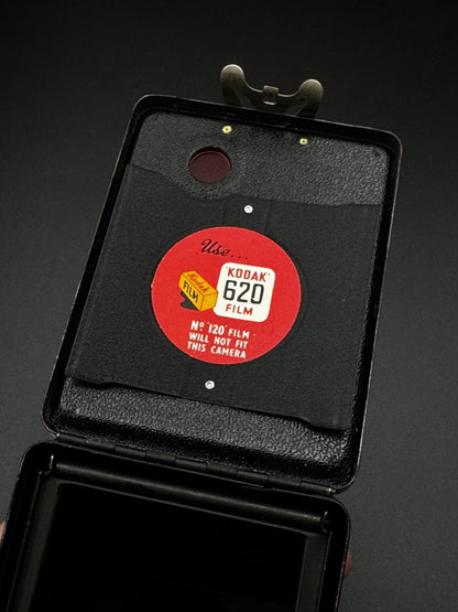 Working Kodak Brownie Six-20 Model D Vintage Film Camera with Case