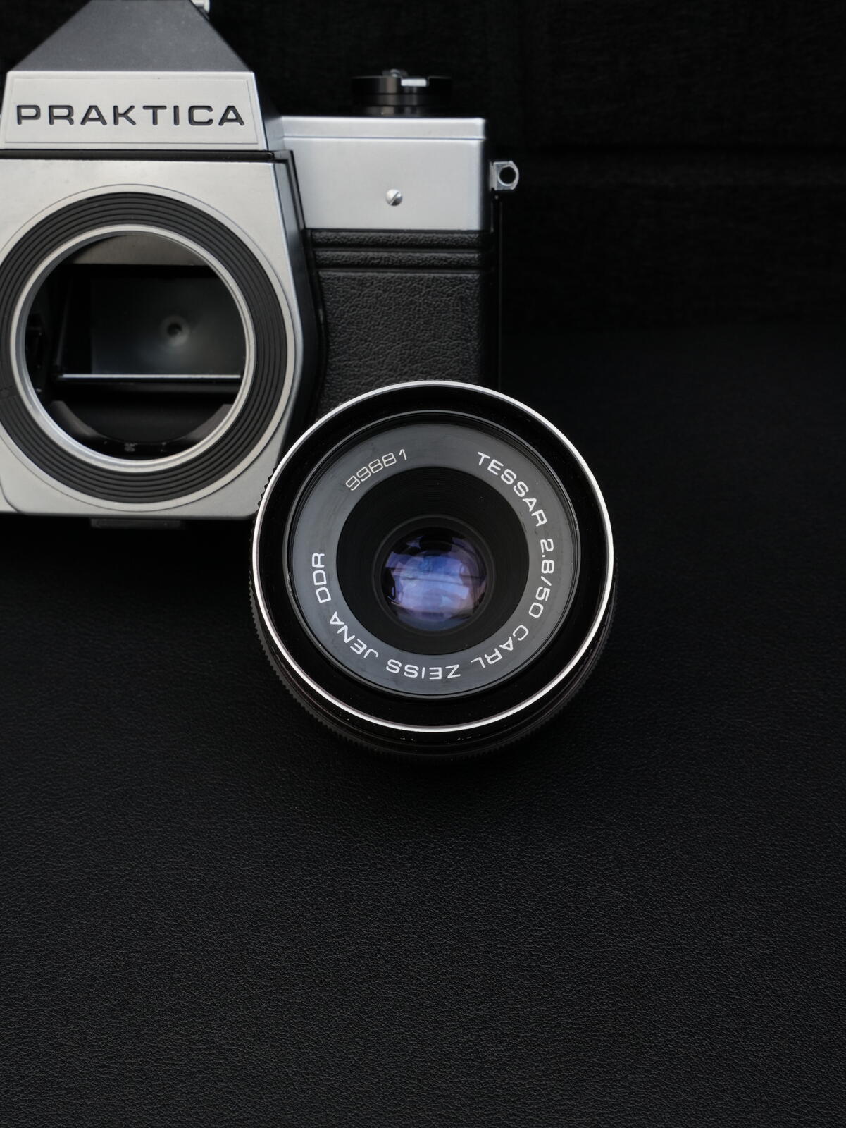 Praktica PM-3 Vintage 1980's 35mm Film Camera + Zeiss Jena 50mm 2.8 - Working