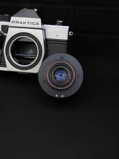 Praktica PM-3 Vintage 1980's 35mm Film Camera + Zeiss Jena 50mm 2.8 - Working