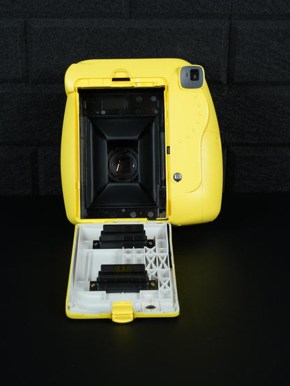 Fujifilm Instax Mini 9 Yellow Instant Camera - Film Tested & Fully Working