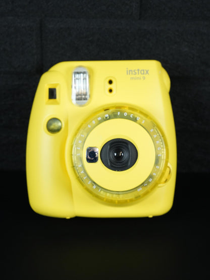 Fujifilm Instax Mini 9 Yellow Instant Camera - Film Tested & Fully Working