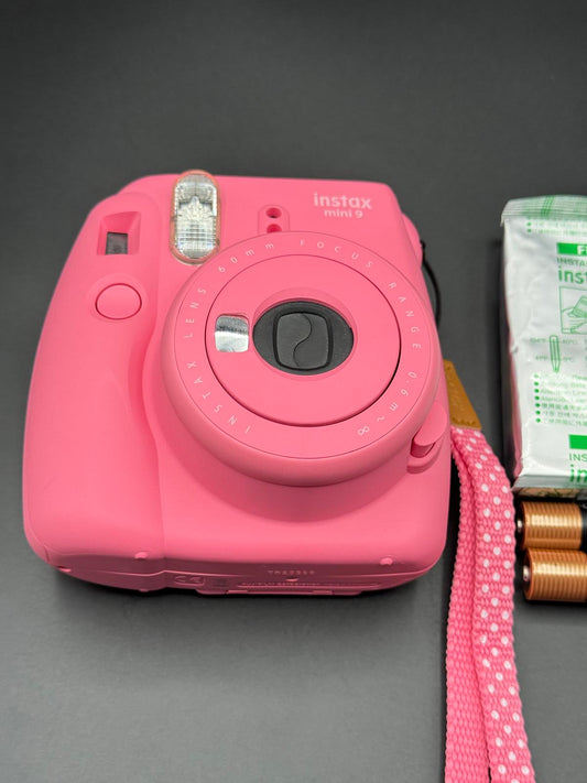 Fujifilm Instax Mini 9 Flamingo Pink Instant Camera + Film & Batteries - Working