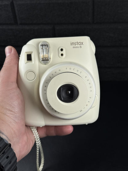 Fujifilm Instax Mini 8 White Instant Camera - Tested & Fully Working